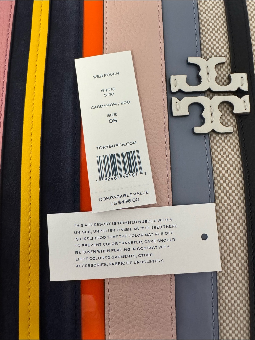 Tory Burch Multicolor Striped Oversized Clutch / Laptop Case - Picture 5 of 5